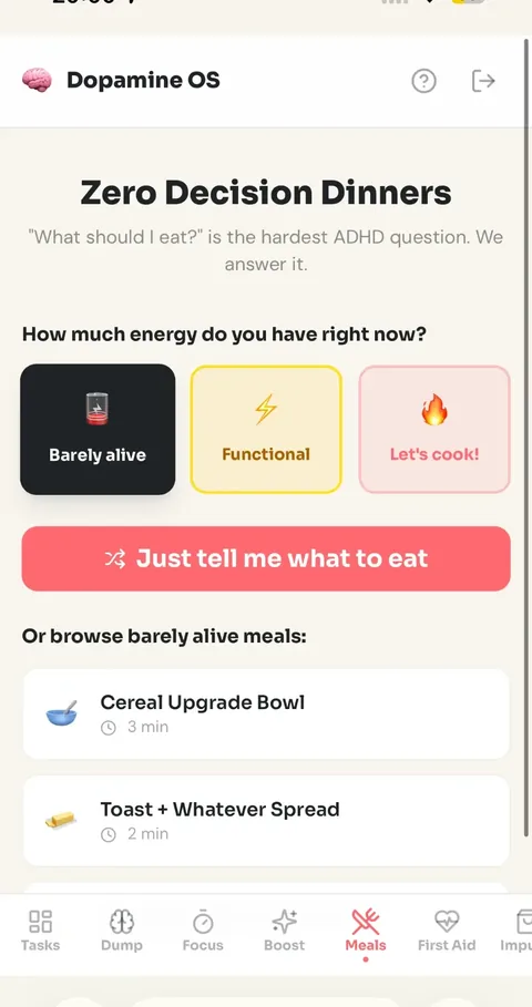 Zero Decision Dinners