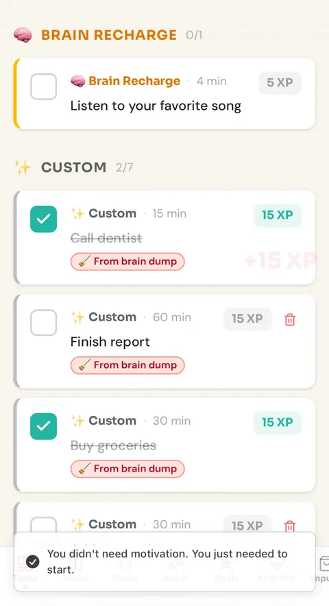XP & progress dashboard