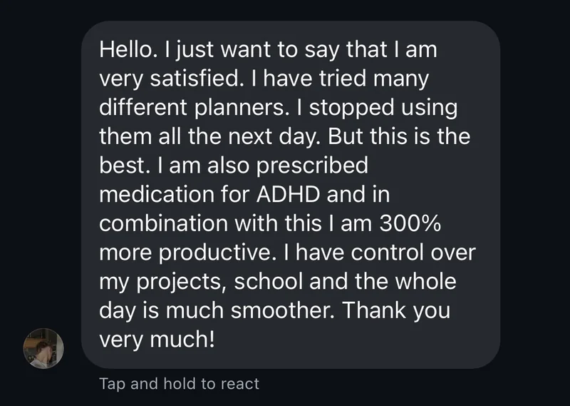 Customer DM testimonial